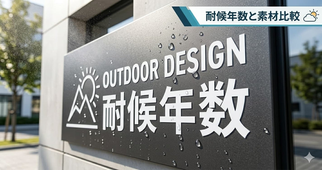 屋外看板に施工された耐候性カッティングシートの施工例
